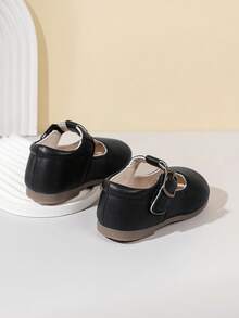 New Soft Bottom Casual Fashion Princess Flat Shoes For Infants - Black - View 5