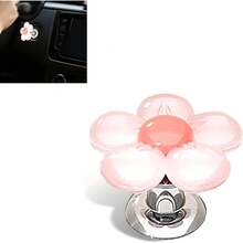 1 Self-Adhesive Flower-Shaped Car Start Button Protective Cover, Designed With 3D Petals And Glossy Resin Material - Suitable For Most Car Models' Push-Start/Shutdown Protective Cover, Easy Peel And Stick Installation (Pink Version) - Decorative Dashboard Accessory - Pink - View 8