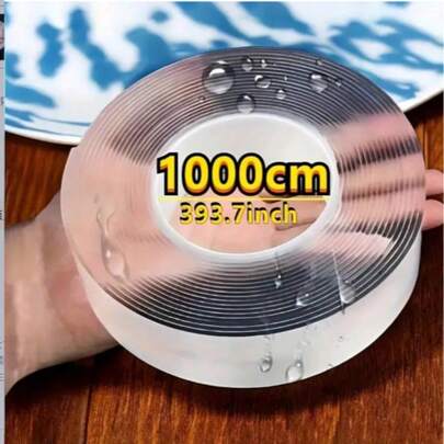 Cinta adhesiva transparente de doble cara Nano, cinta adhesiva Nano transparente y resistente, cinta adhesiva de doble cara Nano sin residuos y removible, adecuada para oficina, hogar, uso diario y fiestas