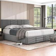 Bed Frames - Gray + Velvet + 180cm*200cm - View 5
