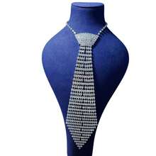 1pc Rhinestone Sparkling Tie, Fashion Arrow Shaped Tie For Wedding Dress - Silver - View 2