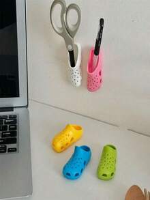 1 双趣味迷你拖鞋牙刷收纳架，壁挂式浴室牙刷收纳架（不带笔插），适用于厨房浴室桌面收纳