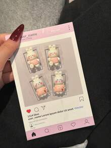 2pcs Cute Rabbit Leg Design Data Cable Protector, Universal