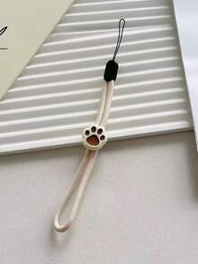 1 pieza Lindo cordón ajustable para teléfono con diseño de pata de gato de dibujos animados en blanco y negro, colgante anti-caída y anti-pérdida - Multicolor - Ver 10