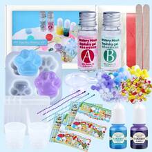 30毫升透明Taba软硅胶液体套装 - 用于制作毛绒玩具，超柔软硅胶，快速一体式毛绒玩具DIY套装，适用于猫爪模具、减压礼品模具