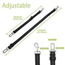 Dog Harness Vest With Safety Leash, Adjustable Pet Chest Strap, Dual-Layer Breathable Mesh Material, Car Safety Seatbelt Included - Black - View 7