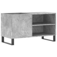 Mueble para discos vidaXL color gris hormigón, 85x38x48 cm, madera de ingeniería. - Marrón - Ver 2