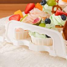 3 Tier Stackable Cupcake Carrier Box Muffin Cake Holder Plastic Clear Container - 無色 - 查看 9