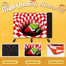 Visual Welcome Door, 3D Illusion Doormat, Non - Slip Visual Door Indoor Outdoor Home Party 50x80CM, Red - Initial - View 2