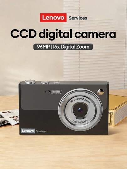  Cámara digital Lenovo XJ22 CCD, batería de 1000mAh, zoom óptico 16X, grabación HD, tarjeta de memoria de 32GB, enfoque automático AF, cámara de nivel de entrada para fotografía y video, cámara portátil, cámara de moda, fotografía para viajes, calles, familia, fiestas de Navidad y cumpleaños, regalo de Navidad, regalo de Navidad, regalo para la familia