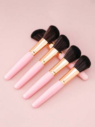 2pcs/Contour Brush/Foundation Brush, Straight Tube Handle With Fine Glitter/Flat Bristle Head. The Bristles Are Soft And Skin-Friendly, Creating A Perfect Base Makeup And Refining Contours,Unscented, For All Skin Types, Cleanable Foundation Too