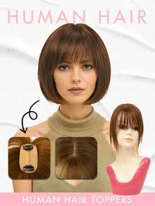 女士隐形夹式接发 - 真人发丝，直发灰渐变色，A01 和 A02 款式，完美解决头发稀疏问题，打造自然逼真的外观，有效增加发量 | 自然外观 | 牢固夹扣 - 彩色 - 查看 13