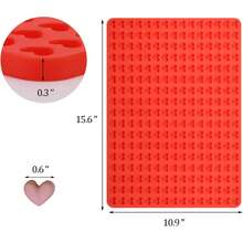 1PC Valentine's Day Mini Silicone Heart Molds, 255-Cavity Heart Shaped Chocolate Molds For Baking, Candy, Wax Melts Beads, Ice Cubes, Homemade Dog Training Treats - Multicolor - View 4