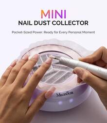 MelodySusie Nail Dust Collector, HProA Compact Vacuum Fan Dust Collector Quiet For Beginner Nail Tech And Student, Manicure Pedicure Tool Supplies For Acrylic Nail Polishing,Salon & Home Equipment Christmas Gift-Purple - 紫丁香色 - 查看 2