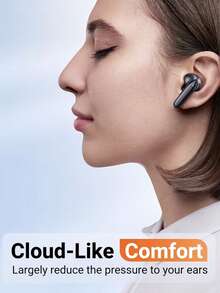 K01 True Wireless Bluetooth Ohrhörer mit Typ-C Schnellladung, Aktive Geräuschunterdrückung, ENC Anruf, Intelligente Berührungssteuerung, IPX7 Wasserdicht, Bluetooth 5.3 stabile Verbindung, 40-Stunden Akkulaufzeit, kompaktes leichtes halb-im-Ohr Design, kompatibel mit Apple, Smartphones