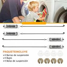 Kit de varilla de suspensión de lavadora W10780048 AP5971398, WTW4800xq2, WTW4800XQ4, compatible con Whirlpool Ken-more y - Blanco - Ver 10