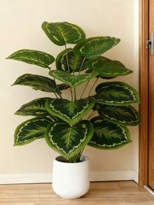 1 bucată 12/18 frunze plantă tropicală artificială mare, plantă tropicală înaltă veșnic verde și realistă, plantă Monstera din plastic, potrivită pentru casă, birou, grădină, hotel, decor interior și exterior