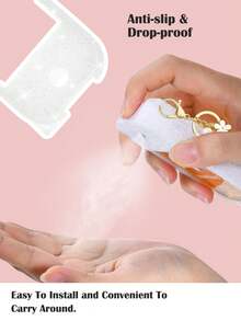 2pcs Touchland 1oz (30ml) Hand Sanitizer Spray Bottle Protective Case, 26 Flower & Letter Spray Bottle Marker, Silicone Anti-Drop Anti-Collision Protective Case With Keychain Design, Easy To Carry For Travel, Can Be Hung On Bags, Keys Or Children's Backpacks, Wear-Resistant, Waterproof, Reusable Protective Case For Touchland Hand Sanitizer Spray, Travel, Outdoor, Gifts, Halloween Gifts, Christmas Gifts