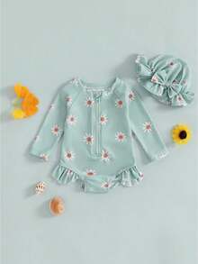 Baby Girls Beachwear - Green - View 1