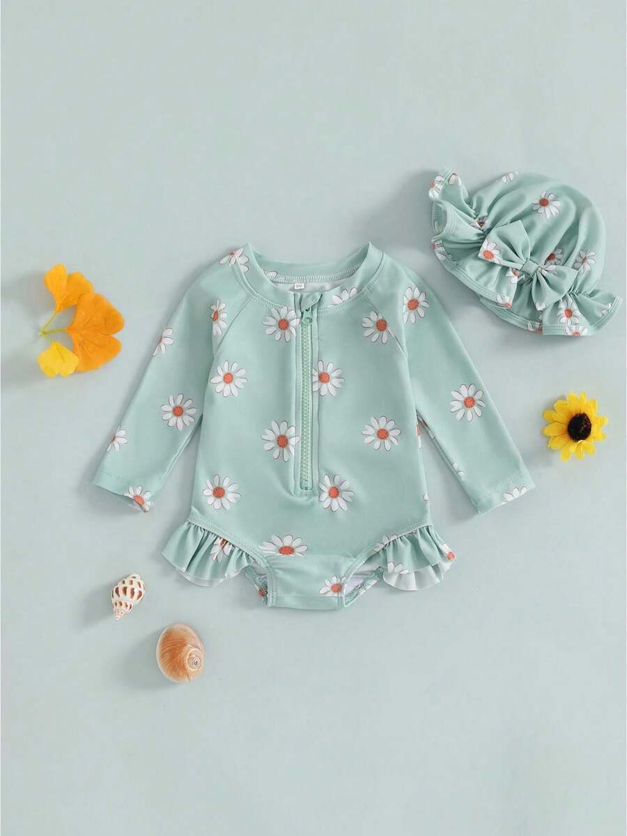 Baby Girls Beachwear - Green - View 1