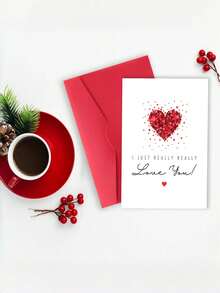 1张“我真的真的爱你”卡片，浪漫情人节及周年纪念卡片，送给她、他、妻子、丈夫 | 内页空白，含信封 - 彩色 - 查看 3