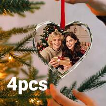 个性化圣诞装饰品，定制照片和文字圣诞树装饰品，圣诞装饰品，2025，定制照片圣诞礼物，可定制家人/朋友/情侣照片装饰品，圣诞节，生日礼物，房间装饰，友谊礼物，送给家人、妈妈、爸爸 - 風格A - 查看 8