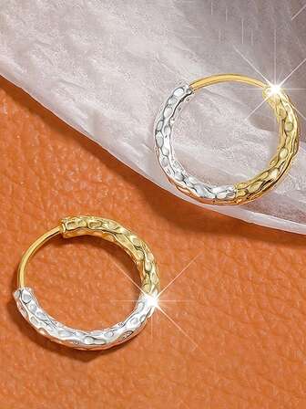 1 Pair Teen Pretty Hoop Earrings For Girls For Daily Decoration For Party Jewelry Birthday Gift