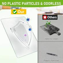 強化玻璃切菜板廚房托盤，不透明圖案易清潔耐用防刮耐熱多用途，適用於切蔬菜水果熟食及盛裝菜餚，完美節日禮物 - 不透明 - 查看 3