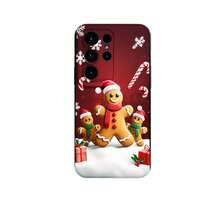 1PC Phone Case ,  Gingerbread Man Snowflake Candy Cane Gift , Stylish Phone Case, Phone Decoration, All-around Lens Protection, Creative Small Gift, Funny Gift for Boys and Girls - Negro - Ver 7