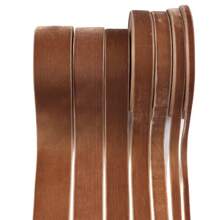 6-38mm 1 Roll Brown Single-Sided Velvet Ribbon, Christmas Ribbon, Jewelry Display Packaging, Flower Gift Wrapping, Bows, DIY Party Decoration - Brown - View 5
