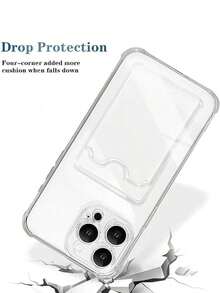 Transparent Card Slot Holder Phone Compatible With Mi Infinix Tecnoo, Transparent Wallet Silicone Shockproof Back Cover Waterproof Anti-Fall Scratch Resistantchristmas 17 - Kiểu 1 (1 cái) - Xem 11
