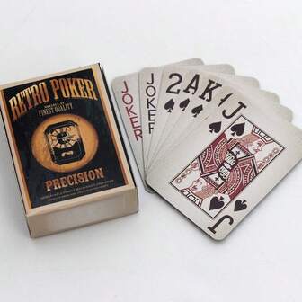 1 Baraja de Cartas de Juego Mini Vintage, Cartas de Juego Ilustradas con Estilo Retro Americano, Cartas de Juego de Mesa, Ilustraciones de Velero y Águila, Juego de Entretenimiento Familiar, Opción Perfecta de Juego para Navidad