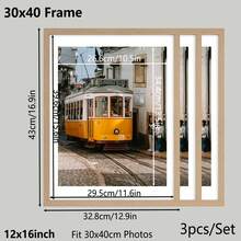 1/3个装 30x40厘米木质相框，适用于30x40厘米/12x16英寸照片，黑色及多种颜色可选，不含相纸，生日/毕业礼物 - 彩色 - 查看 13