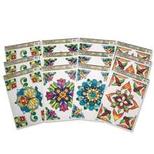 S&S Worldwide Se adhiere a vidrieras reposicionables y reutilizables: añade belleza a cualquier ventana o habitación con 11-3/4 pulgadas x 7-7/8a sin adhesivos, decoraciones estáticas, 4 diseños coloridos. Paquete de 12(default) - Multicolor - Ver 2