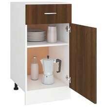 Cajonera vidaXL "Lyon", roble marrón, 40 x 46 x 81,5 cm, madera de ingeniería. - Marrón - Ver 4