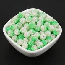 90 قطعة من الخرز الملون الدائري المتدرج المزيف الخاص بصنع المجوهرات DIY والإكسسوارات اليدوية - كرة بايبيري - مشاهدة 16