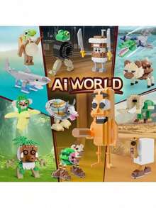 New Italian Brainrot Animals Tralalero Tralala Building Blocks Tralalelo Tralala SharkBricks Tralala Figures Bricks Toy Decorations Gift - Multicolor - View 4