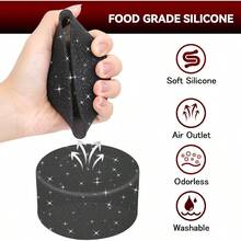 SLAW2PCS Silicone Glitter Neon Stanley Cup And Hydroflask Boot Protectors - 12-24oz And 20-40oz Avoid Scratches And Noise - 黑色 - 查看 6