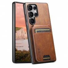 SUTENI, carcasă de telefon de lux din piele ecologică, cu suprafață netedă, cu ceară uleioasă și suport pentru carduri, pentru Galaxy S26Ultra S25Plus S24 S23 S22, pentru rude, prieteni și vârstnici unisex, cadou de sărbători