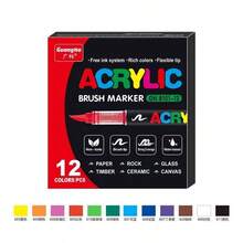 288/240 Colors Acrylic Paint Markers, Liquid Ink Control System, Professional Grade Pigment Pens, Suitable For Rock Painting, Canvas, Glass, Plastic, Fabric And Crafts