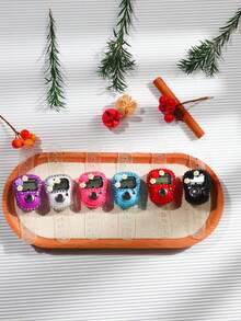 Rhinestone Flower Electronic Finger Tally Counter, Digital Display, Manual Click Counter, Handheld Counting Counter For Knitting, Golf, Fishing, School Sports Events, Ramadan Gift - Multicolor - View 3