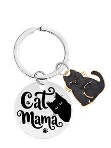 送给爱猫女性的礼物，黑猫钥匙扣，趣味猫女士钥匙圈，送给闺蜜、姐妹、女儿、女友的独特礼物 | 圣诞节、新年、母亲节、生日、万圣节、感恩节、情人节礼物创意、派对礼物、秘密圣诞老人礼物、交换礼物 - 彩色 - 查看 14