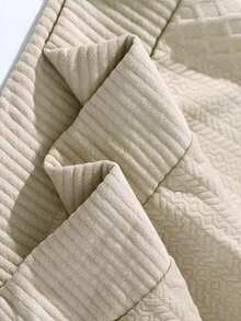 Plus Size Men's Stand Collar Pullover Sweatshirt Polo Shirt, Quarter Placket, Casual & Versatile, Suitable As Gift For Men, Autumn/Winter - Khaki - View 4