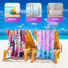 WSXC Little Mermaid Beach Towel 30" X 60" Soft Microfiber Quick Dry Absorbent Sand Free Lightweight For Girls Women Ideal For Pool Travel Bath Perfect Mermaid Gifts - MermaidSquamaBeachTowel - View 6