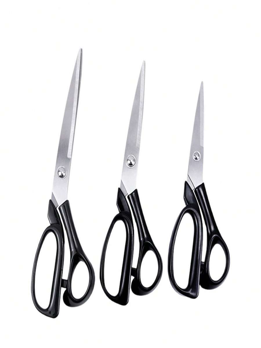 1pc Handmade Craft Cutting Tool Stainless Steel Tailoring Tool Fabric Cutting Tool Clothing Cutting Tool Household Tool 10 Inch 9 Inch 8 Inch Ribbon Scissors - Black - View 1