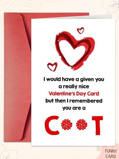 1 PIEZA Tarjeta especial del Día de San Valentín (con sobre) - Tarjeta de felicitación única, figuras de palitos de amor y citas de amor humorísticas, perfecta para pareja/esposo/esposa/novio/novia, Día de San Valentín/Aniversario