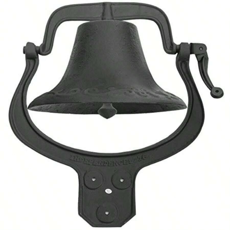 WSXC Vintage Dinner Bell Large Farmhouse Antique Bell Church Liberty School Large Church Bell Black - As Pic - View 1