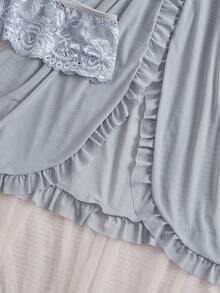 SOFUSEN 女士性感深V蕾丝莲花文胸套装，卧室、浴室、派对等场合皆宜的多功能内衣