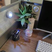 5pcs Wireless LED Round Push Lights, Battery Rechargeable, Adhesive Back, Portable & Easy Installation, Suitable For Hallway, Bathroom, Bedroom, Kitchen, Cabinet, Stairs Home Decor