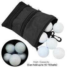 3-Layer Capacity Golf Ball Bag, Portable Zipper Waist Hanging Golf Spike Accessory Storage Bag, Outdoor Golf Spike Pouch - Multicolor - View 2